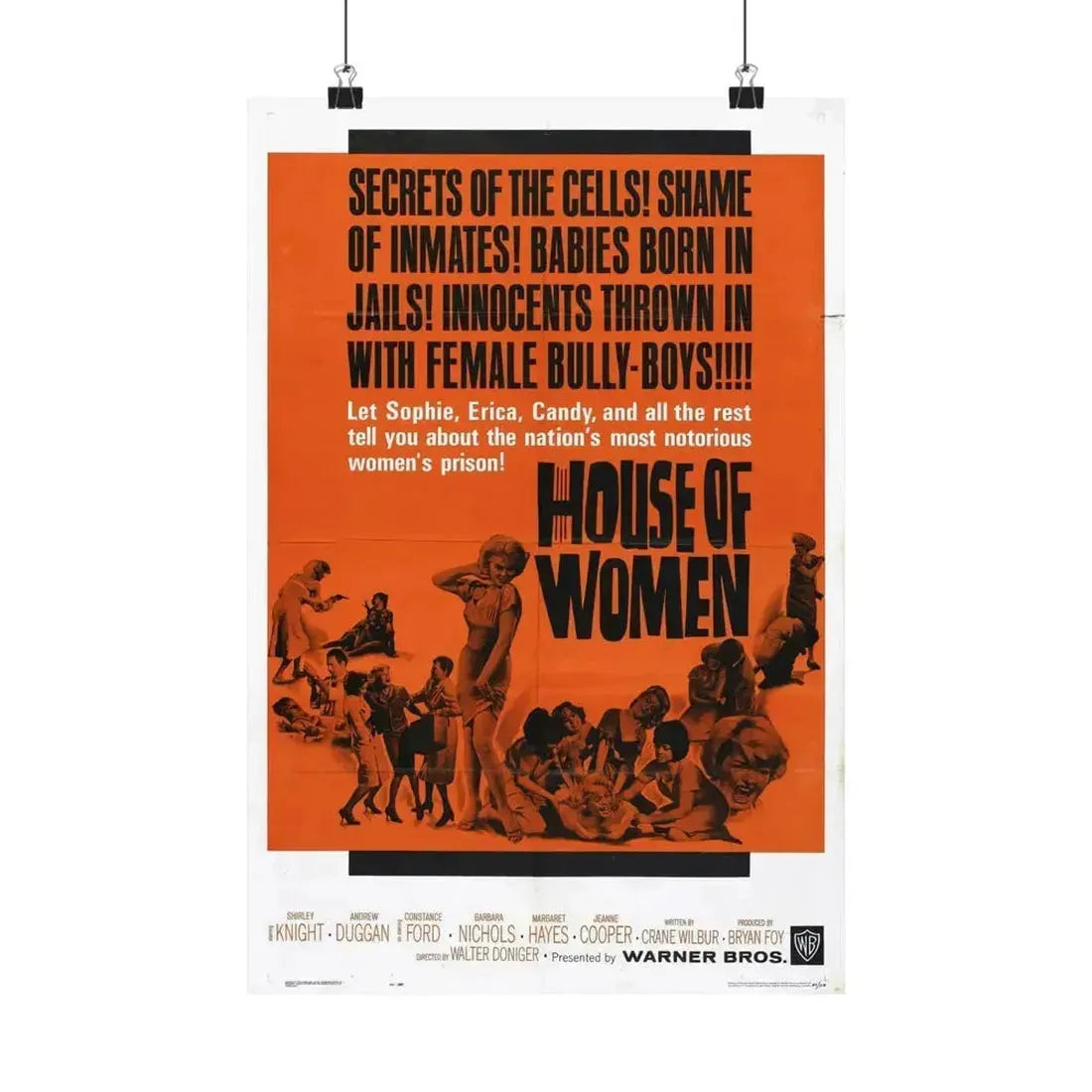 HOUSE OF WOMEN 1962 - Paper Movie Poster 12″ x 18″ Matte - The Sticker Space