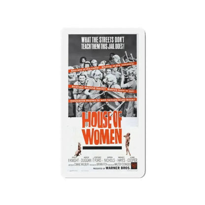 HOUSE OF WOMEN (2) 1962 Movie Poster - Refrigerator Magnet 2 Inch Die-Cut - The Sticker Space