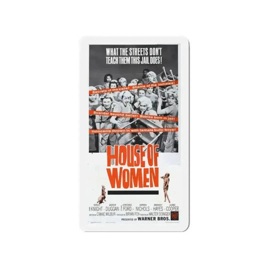 HOUSE OF WOMEN (2) 1962 Movie Poster - Refrigerator Magnet 2 Inch Die-Cut - The Sticker Space