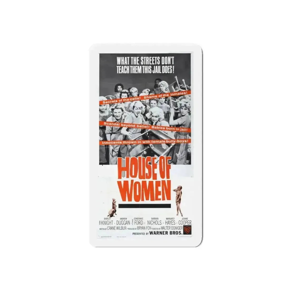 HOUSE OF WOMEN (2) 1962 Movie Poster - Refrigerator Magnet 3 Inch Die-Cut - The Sticker Space