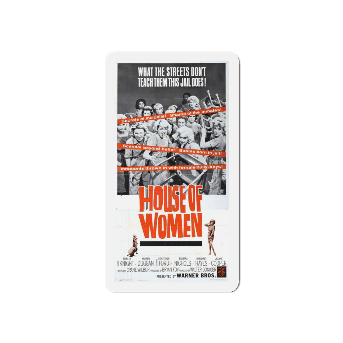 HOUSE OF WOMEN (2) 1962 Movie Poster - Refrigerator Magnet-3" x 3"-The Sticker Space