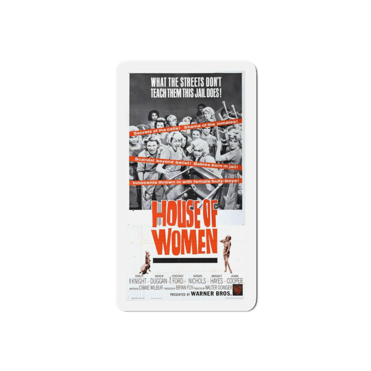 HOUSE OF WOMEN (2) 1962 Movie Poster - Refrigerator Magnet-5" x 5"-The Sticker Space