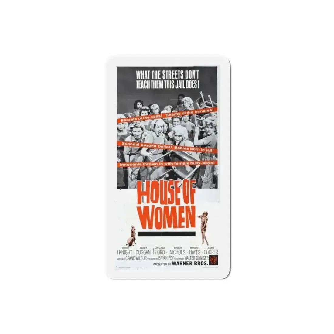 HOUSE OF WOMEN (2) 1962 Movie Poster - Refrigerator Magnet - The Sticker Space