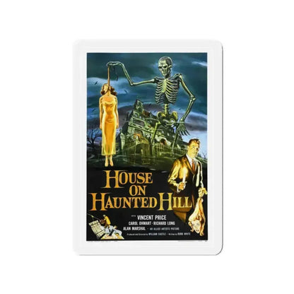 HOUSE ON HAUNTED HILL 1958 Movie Poster - Refrigerator Magnet 2 Inch Die-Cut - The Sticker Space