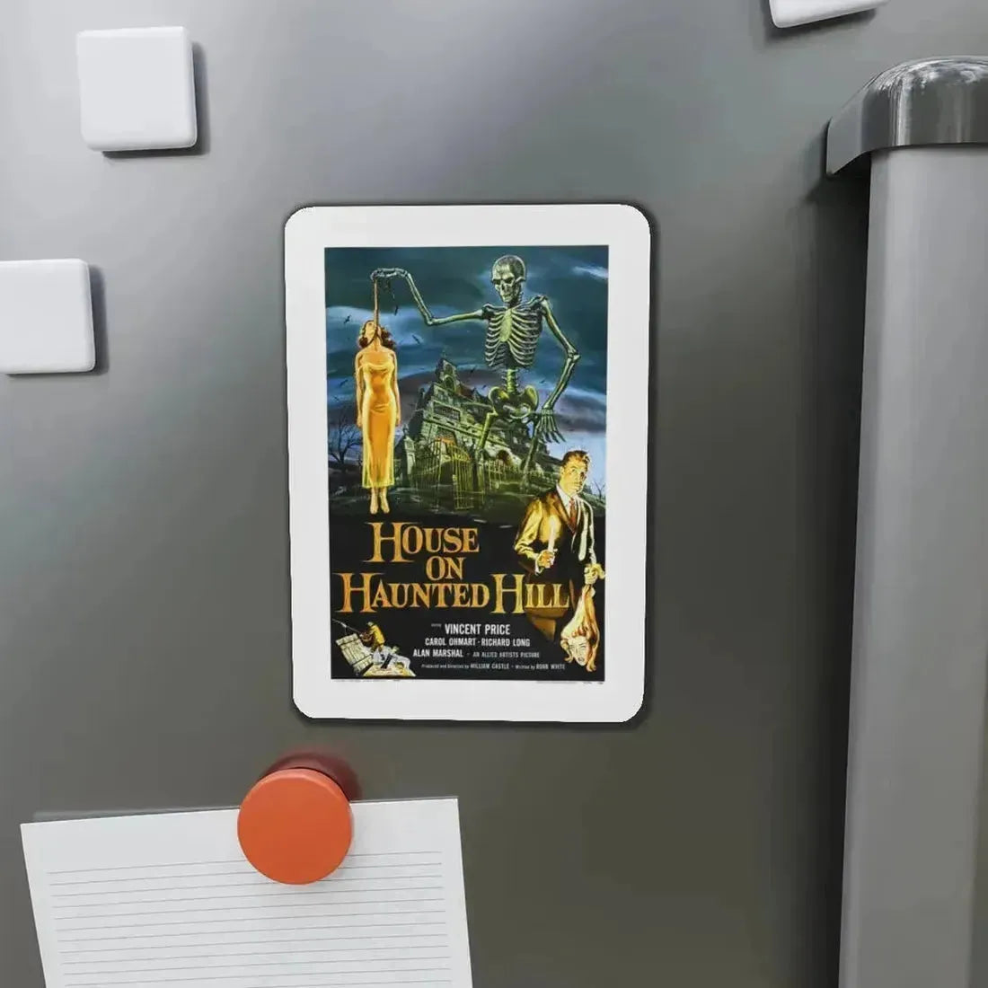 HOUSE ON HAUNTED HILL 1958 Movie Poster - Refrigerator Magnet - The Sticker Space