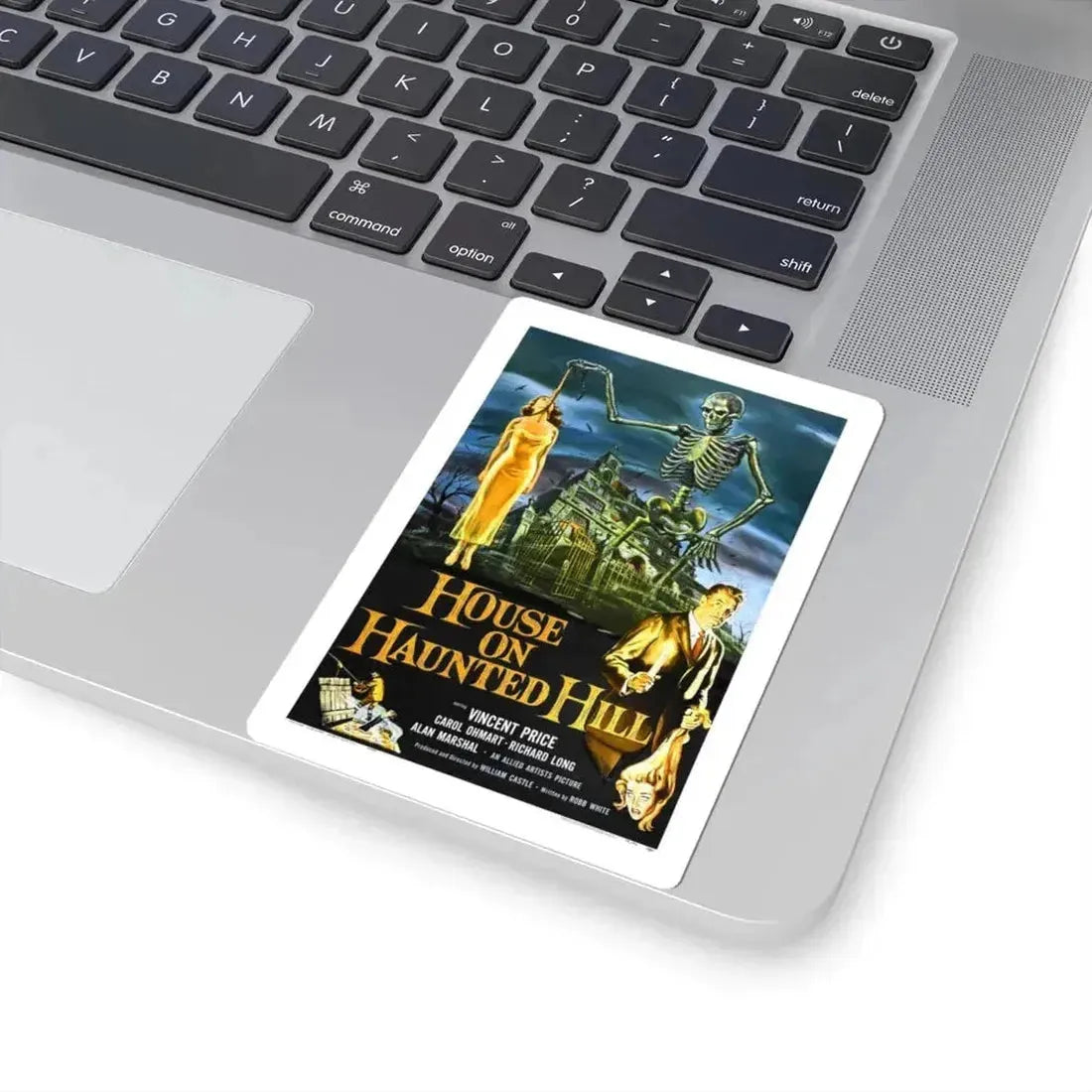 HOUSE ON HAUNTED HILL 1958 Movie Poster - STICKER Vinyl Kiss-Cut Decal - The Sticker Space