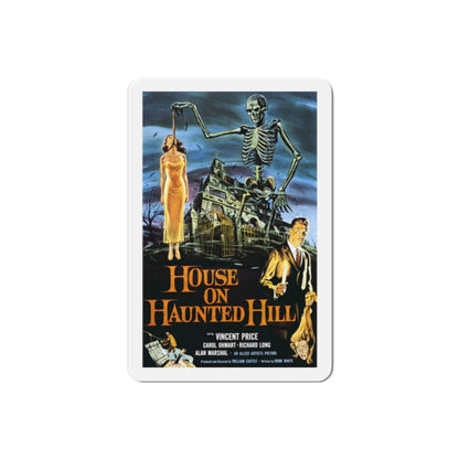 House on Haunted Hill 1959 Movie Poster Die-Cut Magnet-2 Inch-The Sticker Space