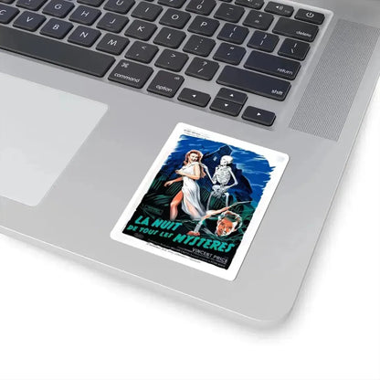 HOUSE ON HAUNTED HILL (FRENCH) 1958 Movie Poster - STICKER Vinyl Kiss-Cut Decal - The Sticker Space