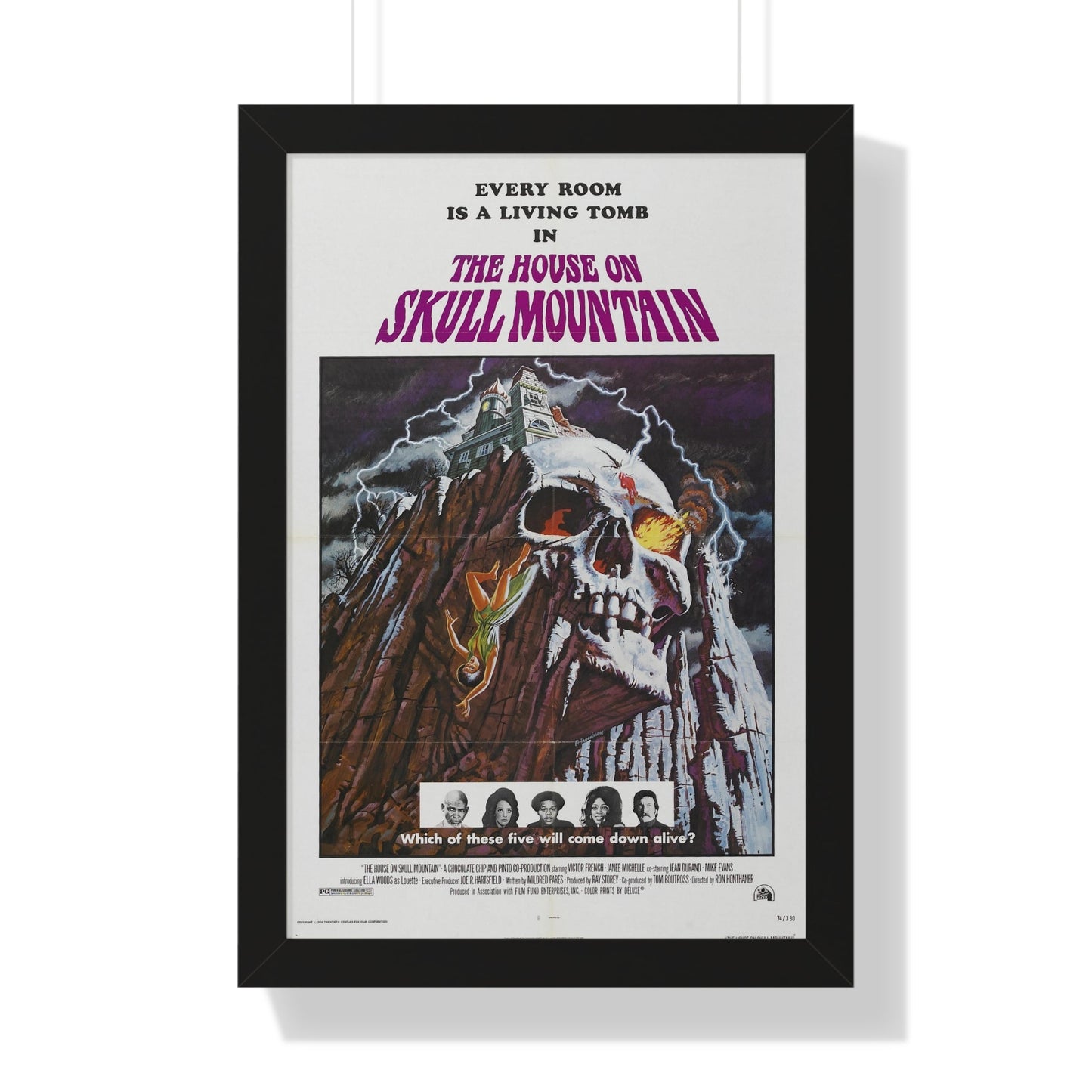 HOUSE ON SKULL MOUNTAIN 1974 - Framed Movie Poster-16″ x 24″-The Sticker Space