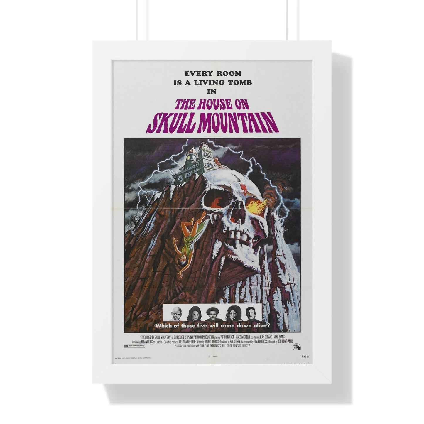 HOUSE ON SKULL MOUNTAIN 1974 - Framed Movie Poster-16″ x 24″-The Sticker Space