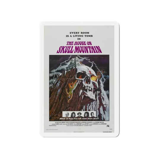 HOUSE ON SKULL MOUNTAIN 1974 Movie Poster - Refrigerator Magnet 2 Inch Die-Cut - The Sticker Space