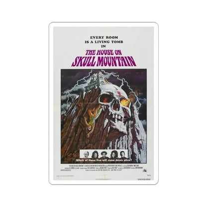 HOUSE ON SKULL MOUNTAIN 1974 Movie Poster - STICKER Vinyl Kiss-Cut Decal 3 Inch White - The Sticker Space