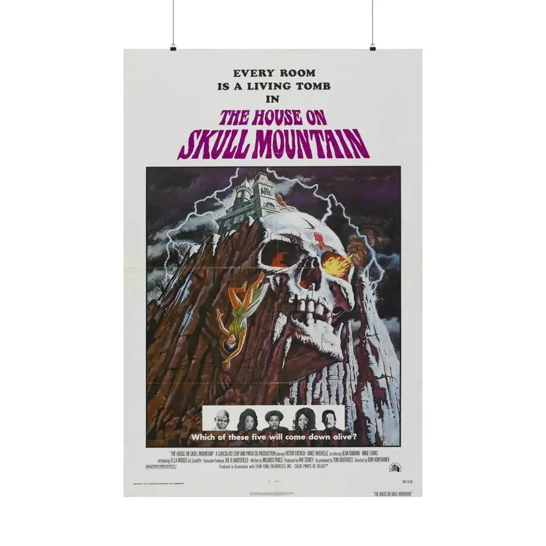 HOUSE ON SKULL MOUNTAIN 1974 - Paper Movie Poster - The Sticker Space