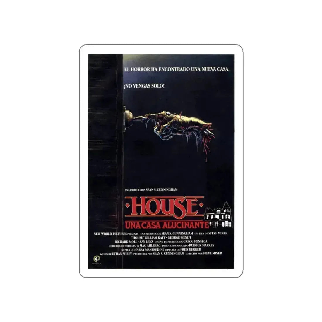 HOUSE (SPANISH) 1985 Movie Poster STICKER Vinyl Die-Cut Decal 3 Inch - The Sticker Space