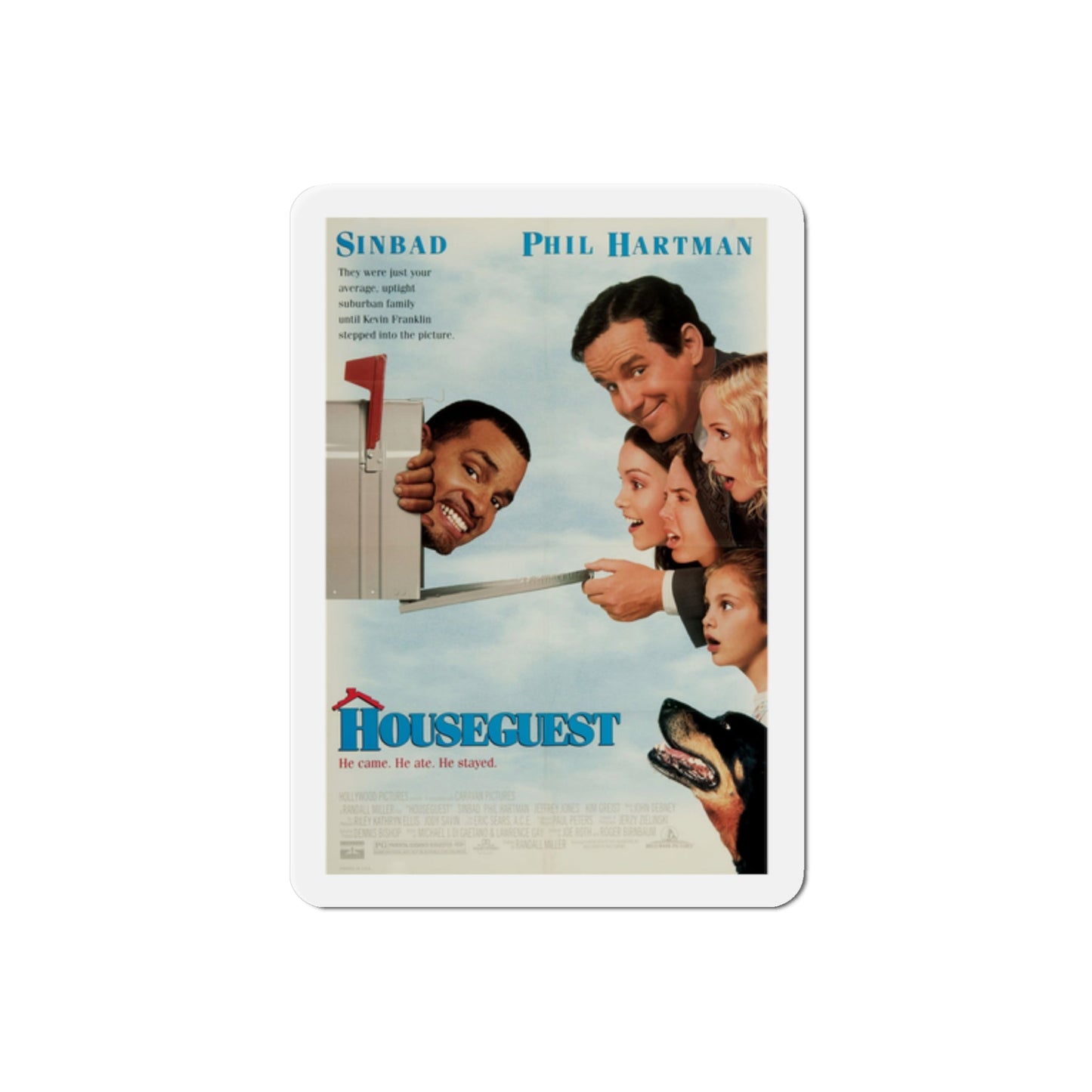 Houseguest 1995 Movie Poster Die-Cut Magnet-2" x 2"-The Sticker Space