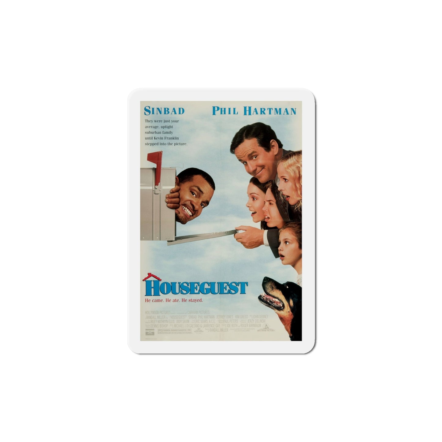 Houseguest 1995 Movie Poster Die-Cut Magnet-6 × 6"-The Sticker Space