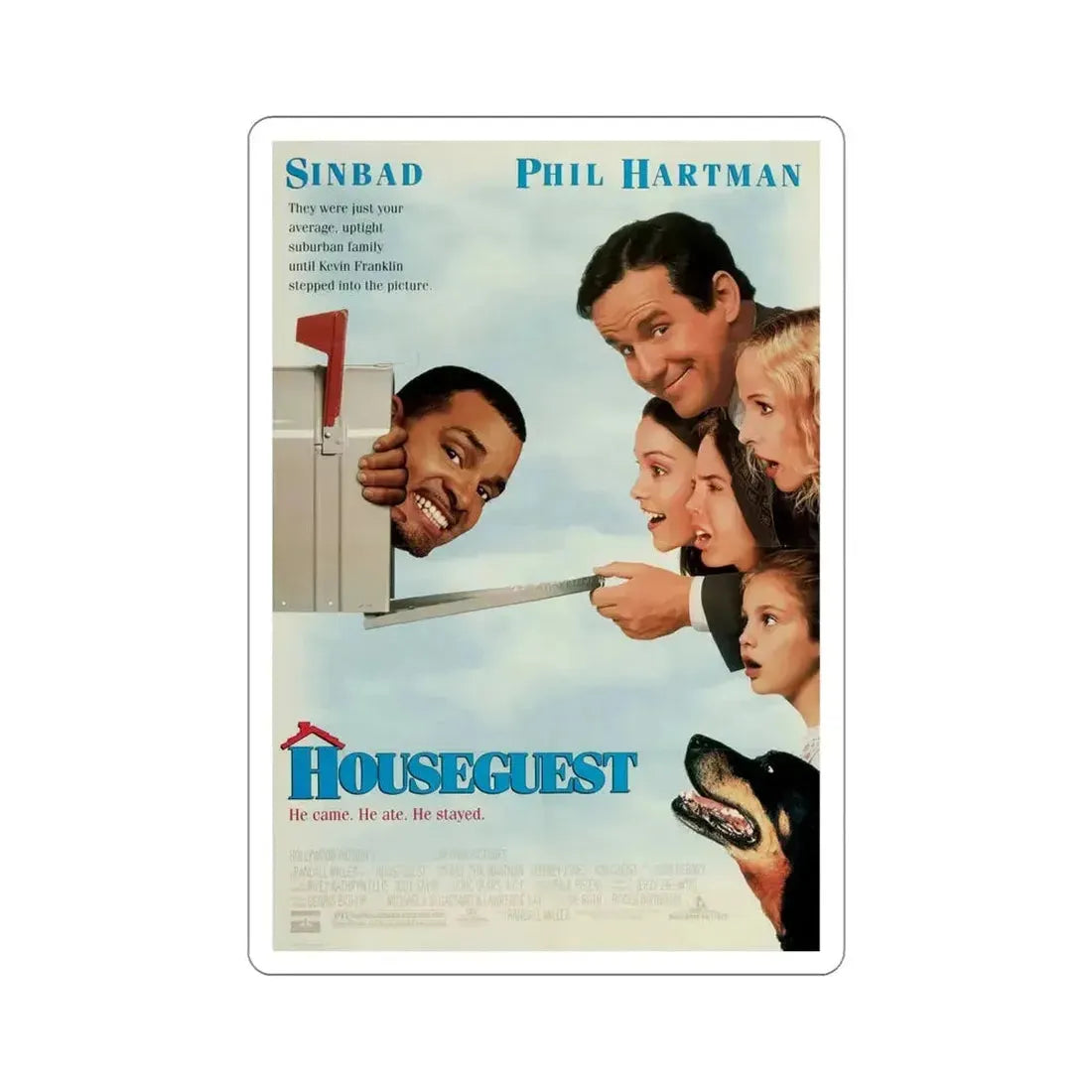 Houseguest 1995 Movie Poster STICKER Vinyl Die-Cut Decal - The Sticker Space