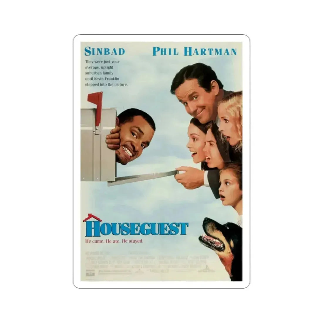 Houseguest 1995 Movie Poster STICKER Vinyl Die-Cut Decal - The Sticker Space