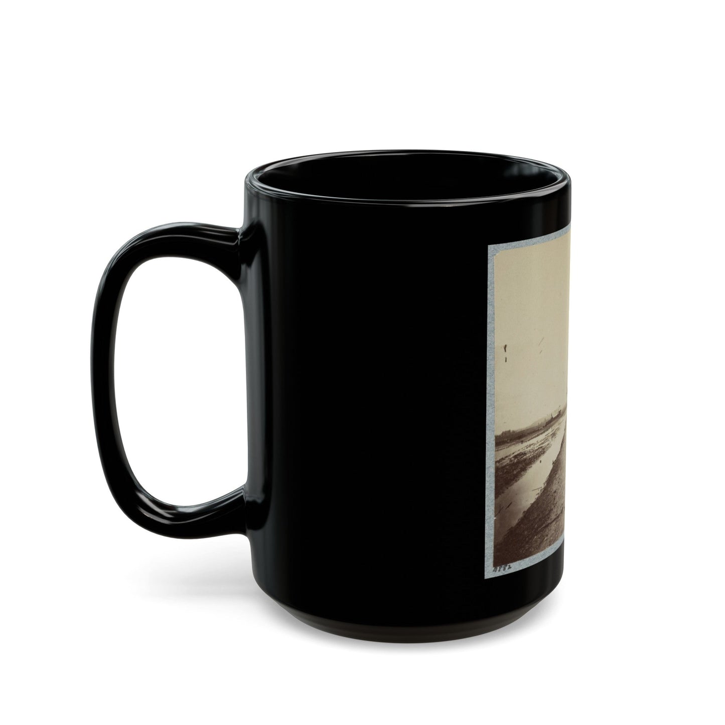 Houses In Flooded Area (U.S. Civil War) Black Coffee Mug-The Sticker Space