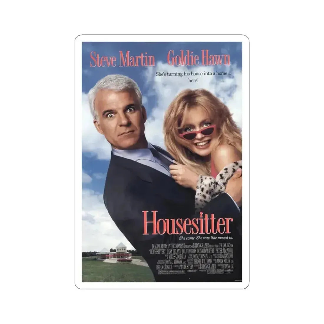 Housesitter 1992 Movie Poster - STICKER Vinyl Kiss-Cut Decal 6 Inch White - The Sticker Space