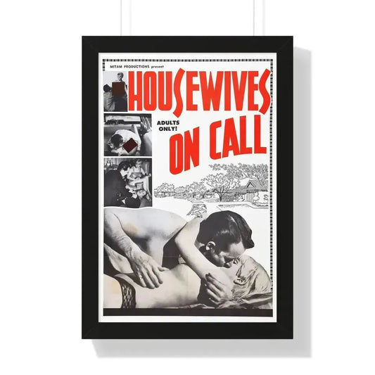 HOUSWIVES ON CALL 1967 - Framed Movie Poster 16″ x 24″ Black - The Sticker Space
