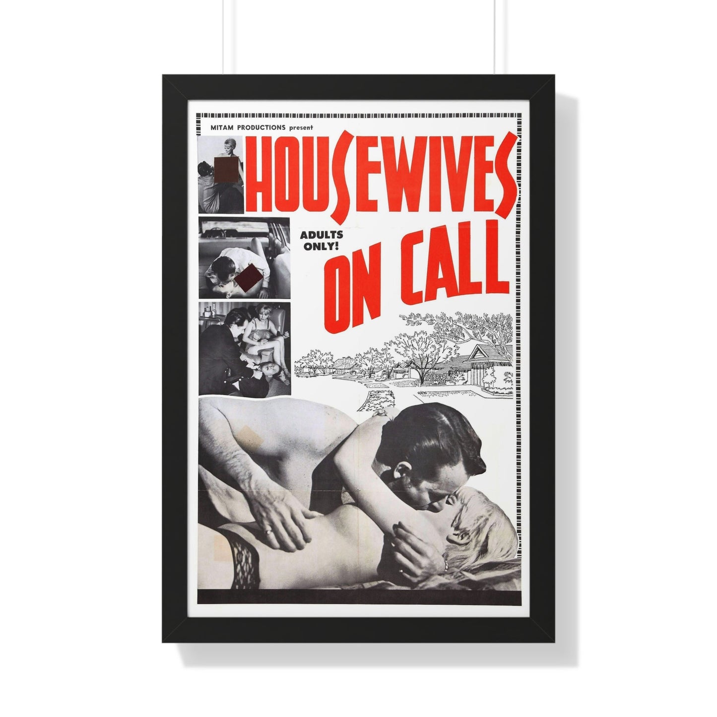 HOUSWIVES ON CALL 1967 - Framed Movie Poster-20" x 30"-The Sticker Space