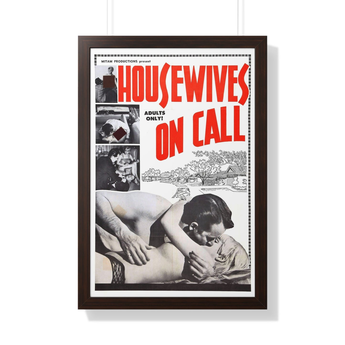 HOUSWIVES ON CALL 1967 - Framed Movie Poster-20" x 30"-The Sticker Space