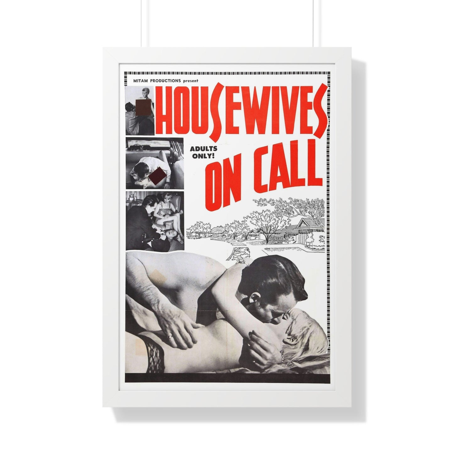 HOUSWIVES ON CALL 1967 - Framed Movie Poster-20" x 30"-The Sticker Space