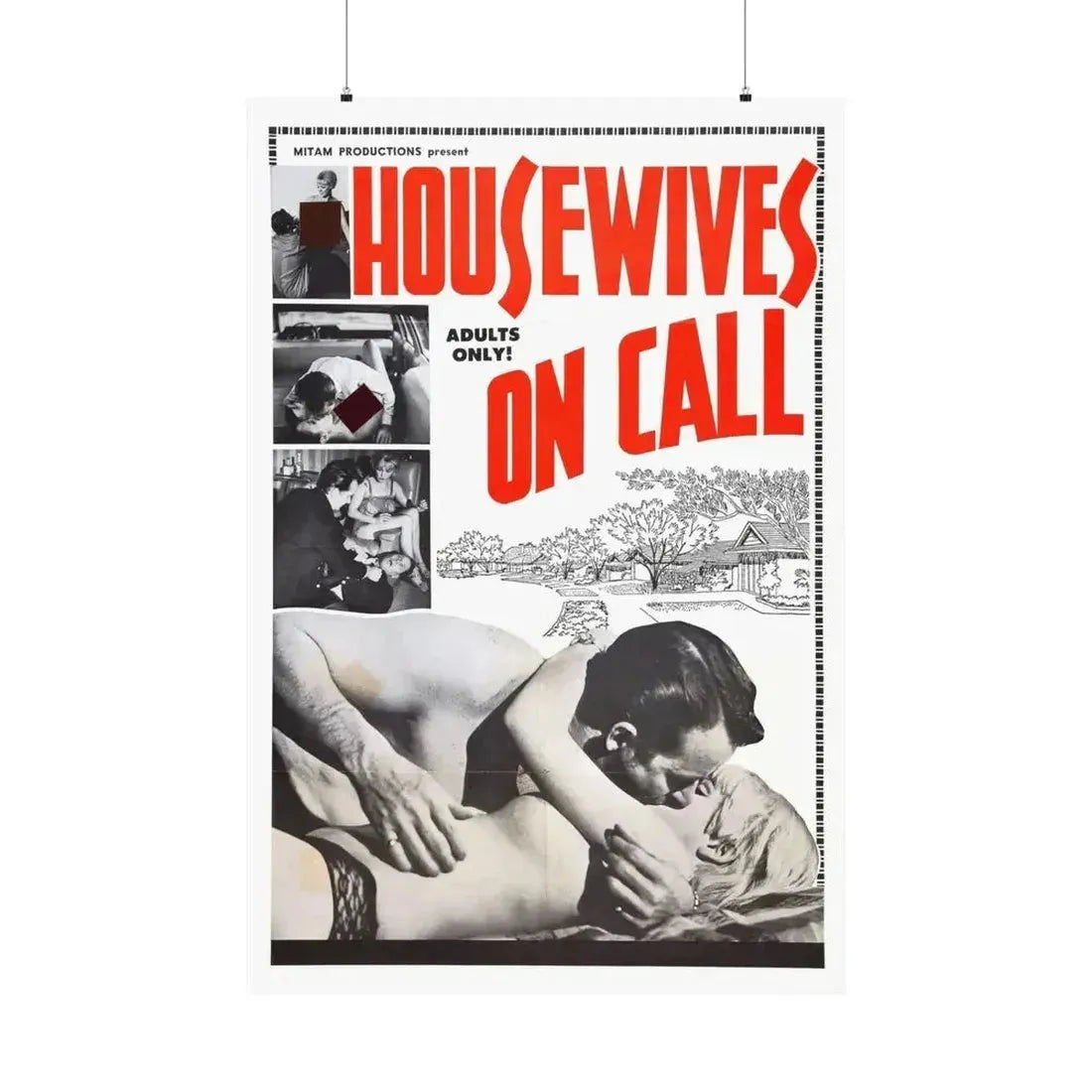 HOUSWIVES ON CALL 1967 - Paper Movie Poster 36" x 54" Matte - The Sticker Space