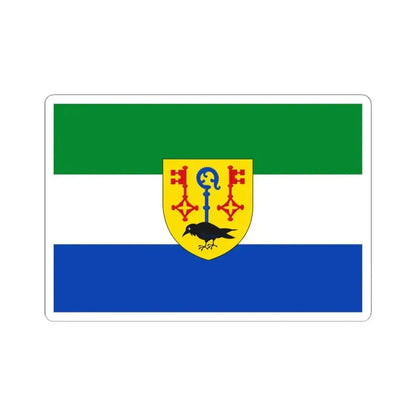 Houthulst vlag (Belgium) STICKER Vinyl Kiss-Cut Decal 4 Inch White - The Sticker Space