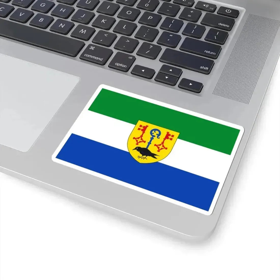 Houthulst vlag (Belgium) STICKER Vinyl Kiss-Cut Decal - The Sticker Space