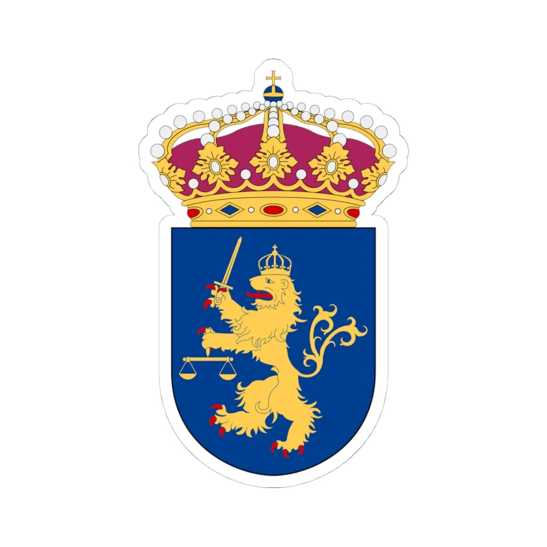 Hovrätten för Västra Sverige vapen (Sweden) (Coat of Arms) STICKER Vinyl Kiss-Cut Decal - The Sticker Space