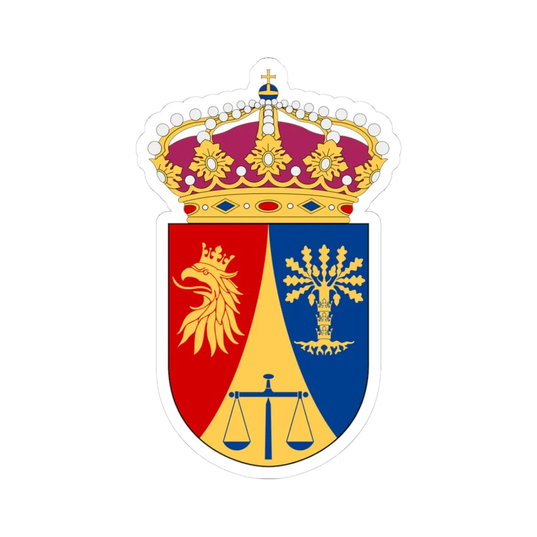 Hovrätten över Skåne och Blekinge vapen (Sweden) (Coat of Arms) STICKER Vinyl Kiss-Cut Decal 3 Inch White - The Sticker Space