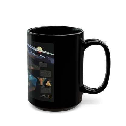 How Man Pollutes His World (1970) (Map) Black Coffee Mug-The Sticker Space