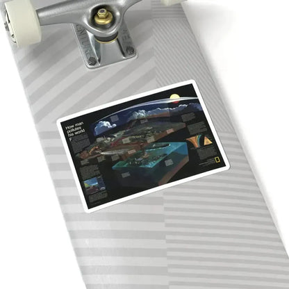 How Man Pollutes His World (1970) (Map) STICKER Vinyl Kiss-Cut Decal - The Sticker Space