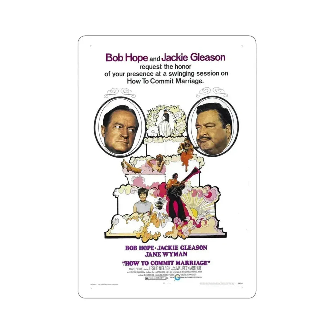 How to Commit Marriage 1969 Movie Poster STICKER Vinyl Die-Cut Decal 5 Inch - The Sticker Space