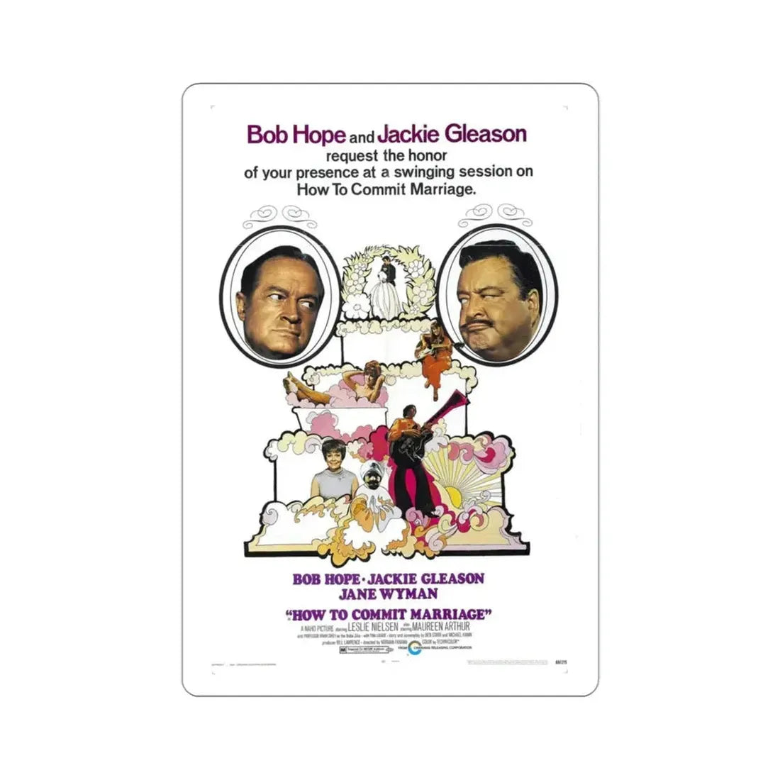 How to Commit Marriage 1969 Movie Poster STICKER Vinyl Die-Cut Decal - The Sticker Space