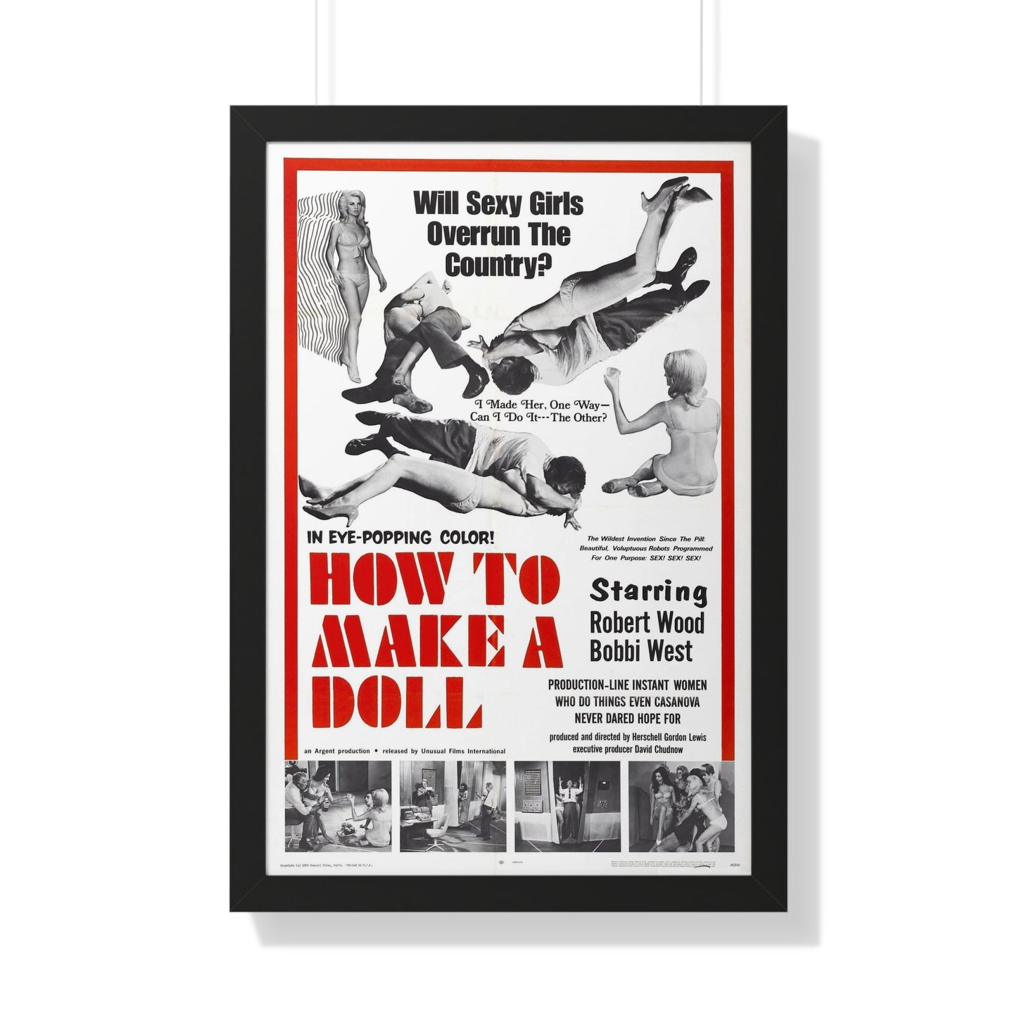 HOW TO MAKE A DOLL 1968 - Framed Movie Poster-20" x 30"-The Sticker Space