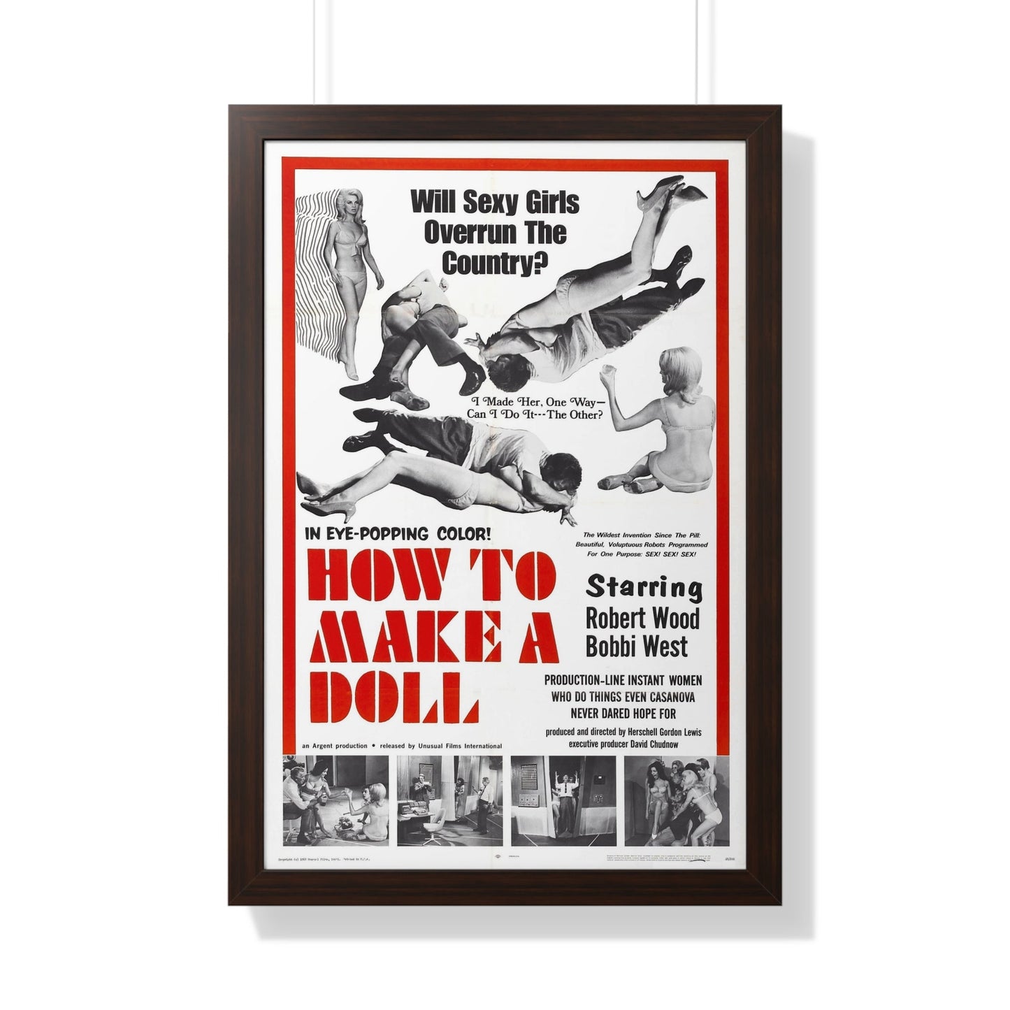 HOW TO MAKE A DOLL 1968 - Framed Movie Poster-20" x 30"-The Sticker Space