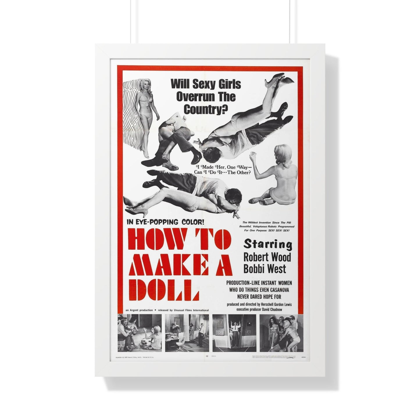 HOW TO MAKE A DOLL 1968 - Framed Movie Poster-20" x 30"-The Sticker Space