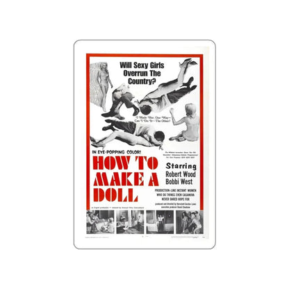 HOW TO MAKE A DOLL 1968 Movie Poster STICKER Vinyl Die-Cut Decal - The Sticker Space