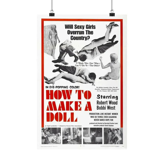 HOW TO MAKE A DOLL 1968 - Paper Movie Poster 12″ x 18″ Matte - The Sticker Space