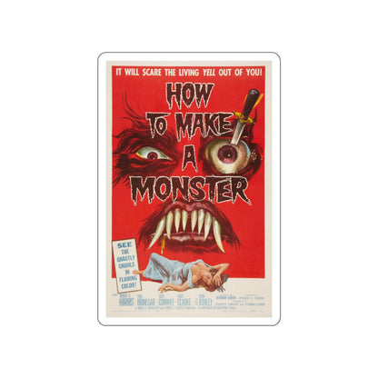 HOW TO MAKE A MONSTER 1958 Movie Poster STICKER Vinyl Die-Cut Decal-4 Inch-The Sticker Space