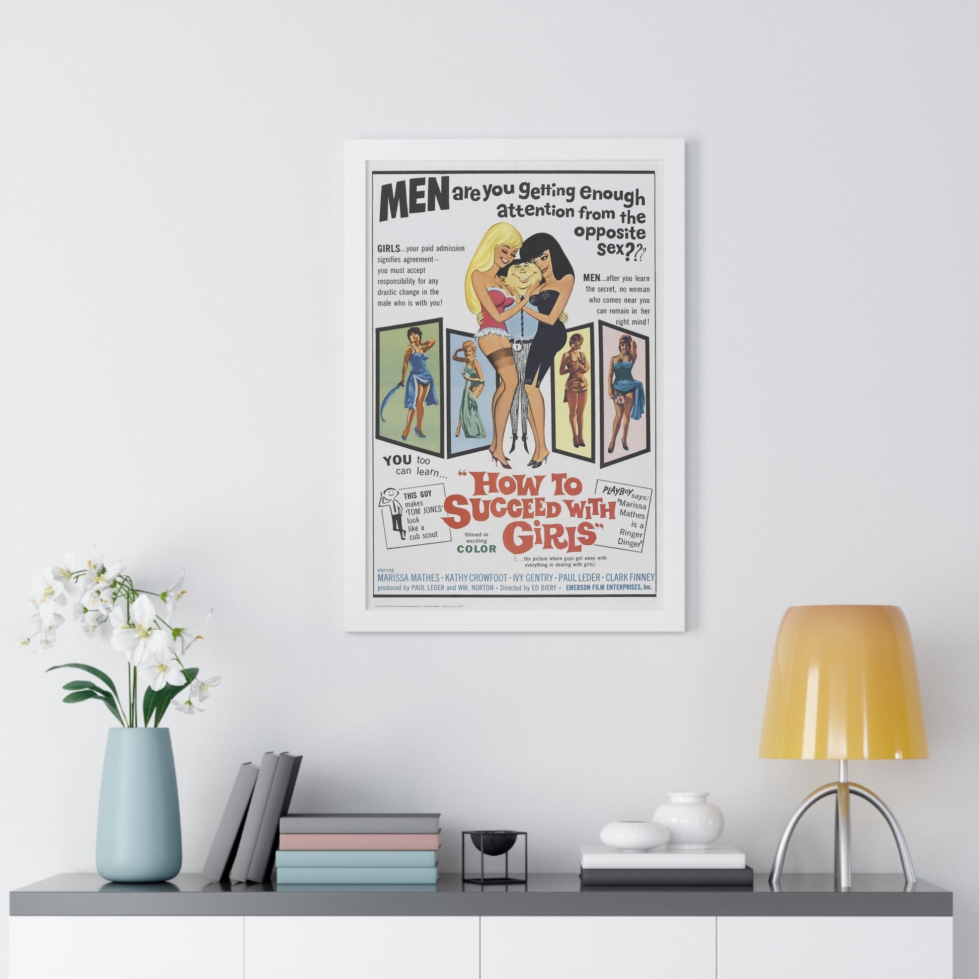 HOW TO SUCCEED WITH GIRLS 1964 - Framed Movie Poster-The Sticker Space