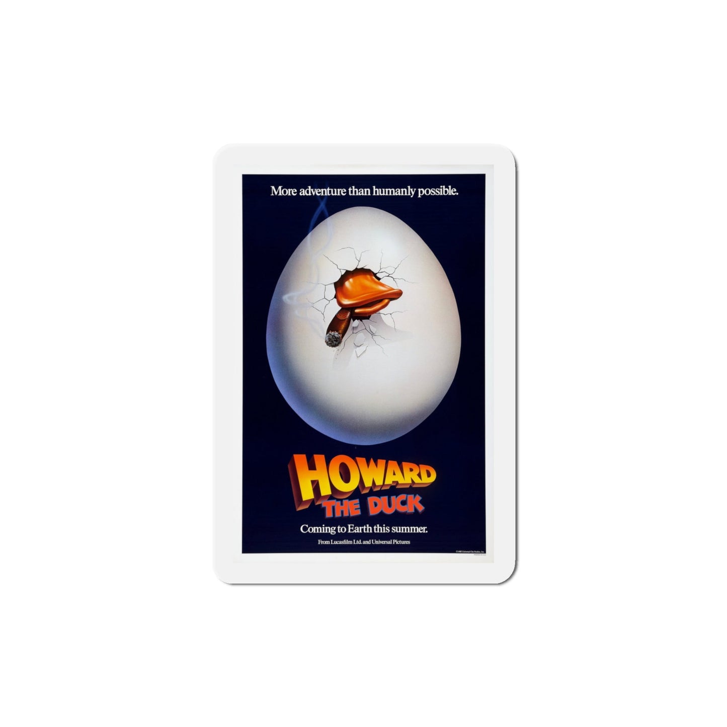 Howard the Duck 1986 Movie Poster Die-Cut Magnet-The Sticker Space