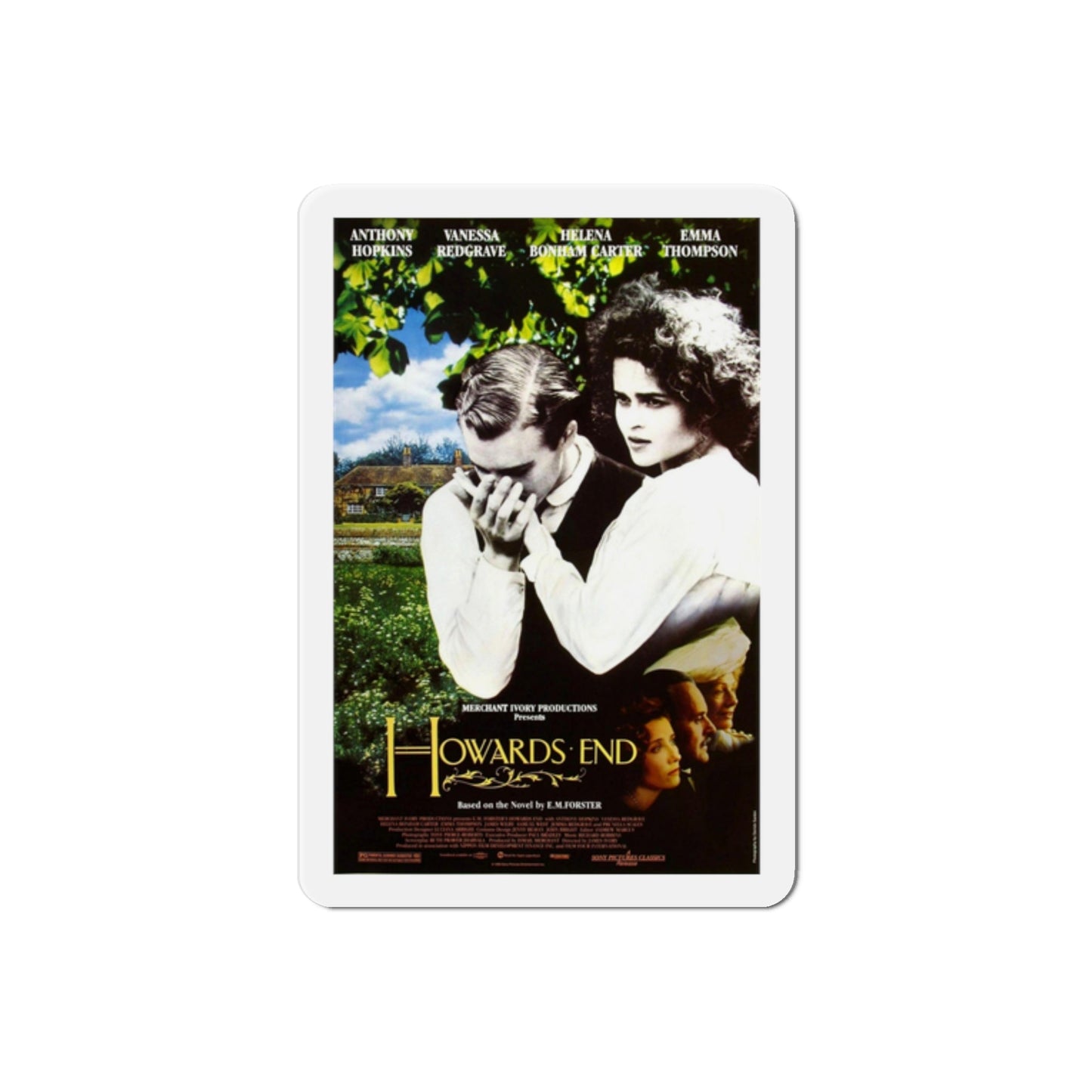 Howards End 1992 Movie Poster Die-Cut Magnet-2" x 2"-The Sticker Space