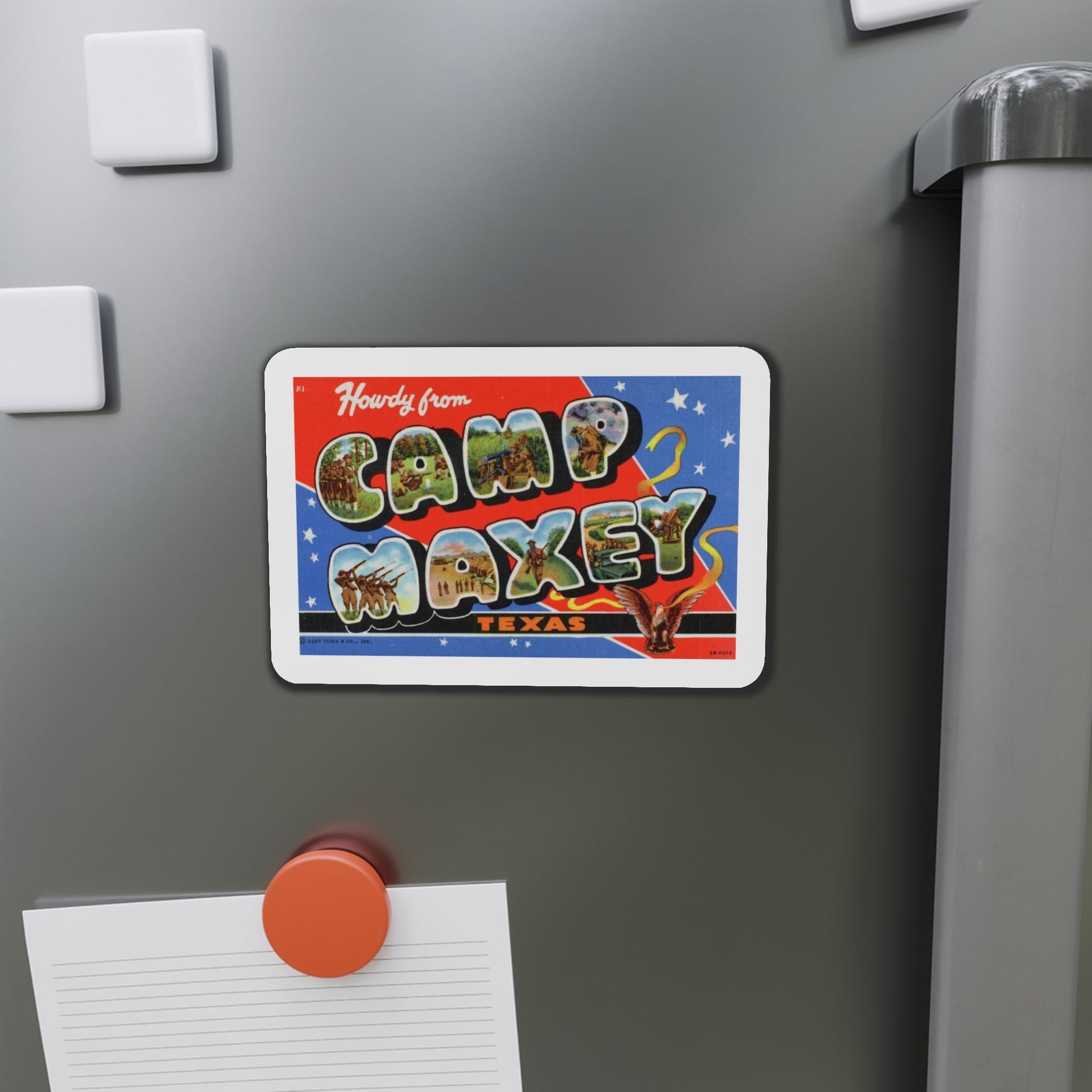 Howdy from Camp Maxey Texas (Greeting Postcards) Die-Cut Magnet-The Sticker Space