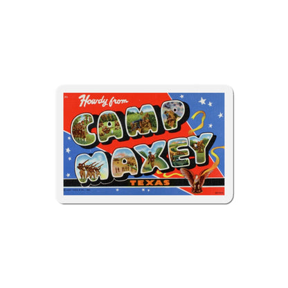 Howdy from Camp Maxey Texas (Greeting Postcards) Die-Cut Magnet-3" x 3"-The Sticker Space