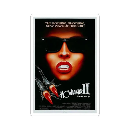 HOWLING II 1985 Movie Poster - STICKER Vinyl Kiss-Cut Decal 2 Inch White - The Sticker Space
