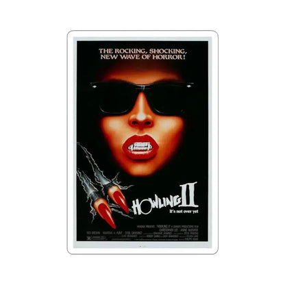 HOWLING II 1985 Movie Poster - STICKER Vinyl Kiss-Cut Decal 4 Inch White - The Sticker Space